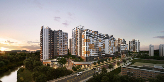 신동아건설 '인천 검단신도시 파밀리에 엘리프' 투시도. <신동아건설 제공>